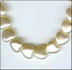 8x8 Cream Pearl Hearts